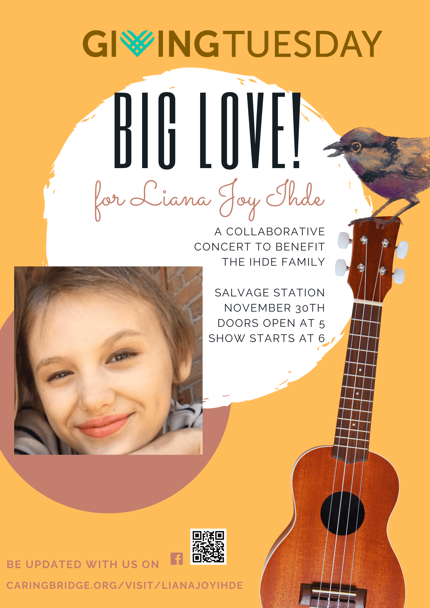 BIG LOVE! FOR LIANA JOY IHDE A GIVING TUESDAY BENEFIT CONCERT